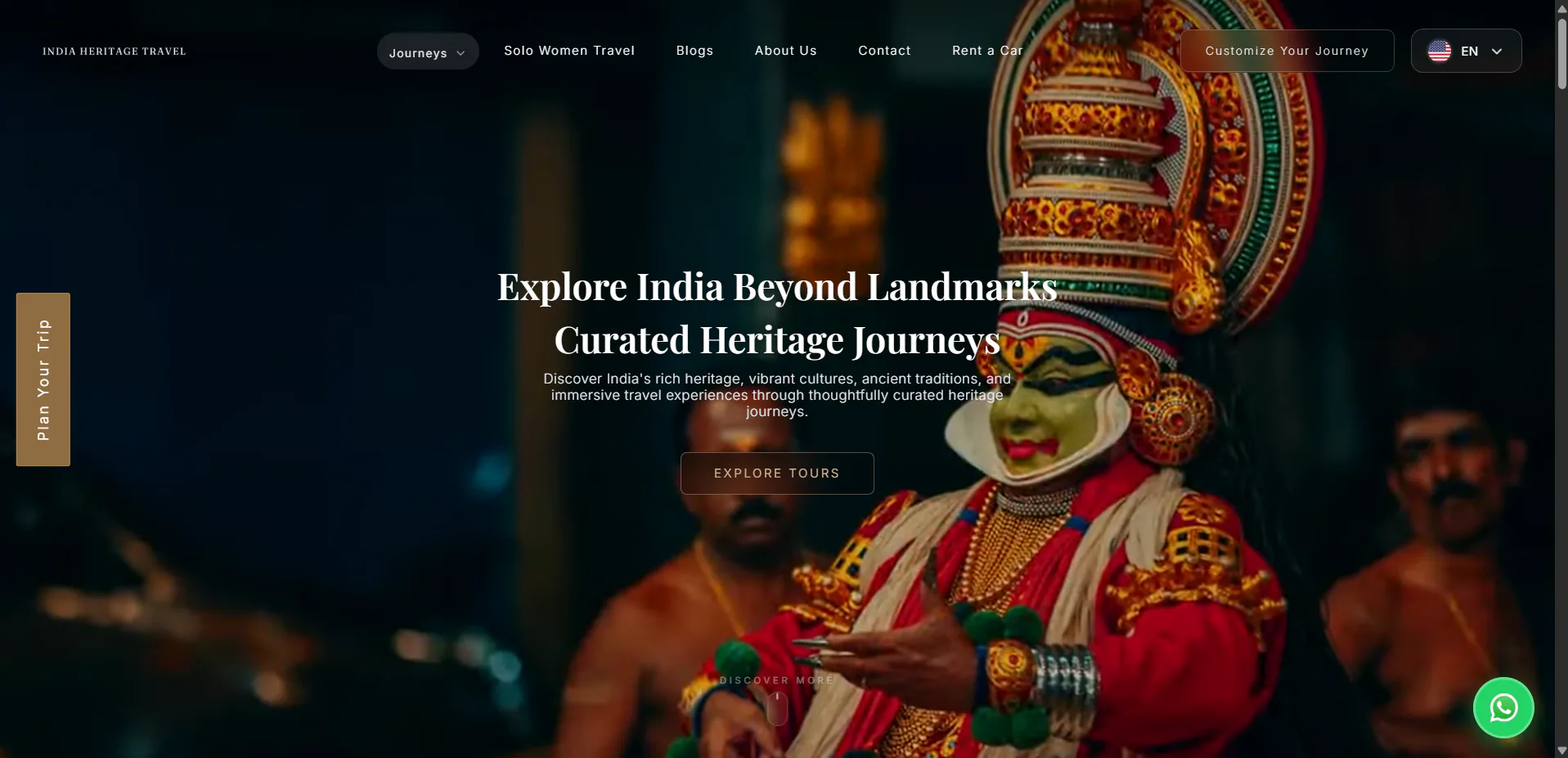 India Heritage Travel — Complete Digital Presence website screenshot